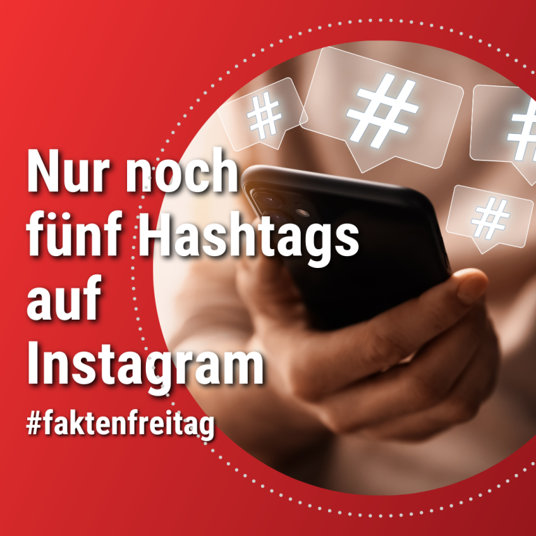 Nur noch fünf Hashtags auf Instagram