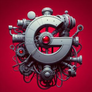 Google Logo für Gemini mechanisch angehaucht