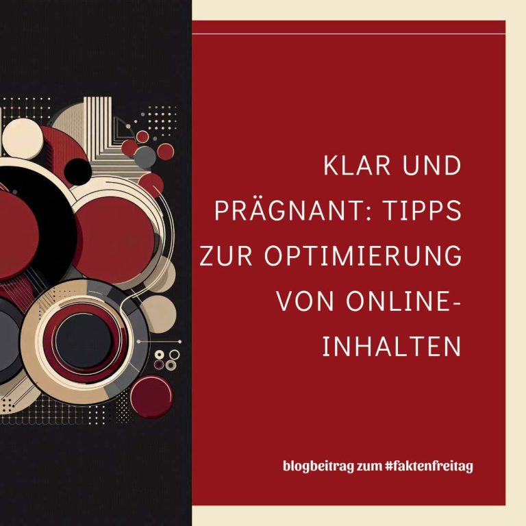Klar und prägnant Tipps zur Optimierung von Online-Inhalten