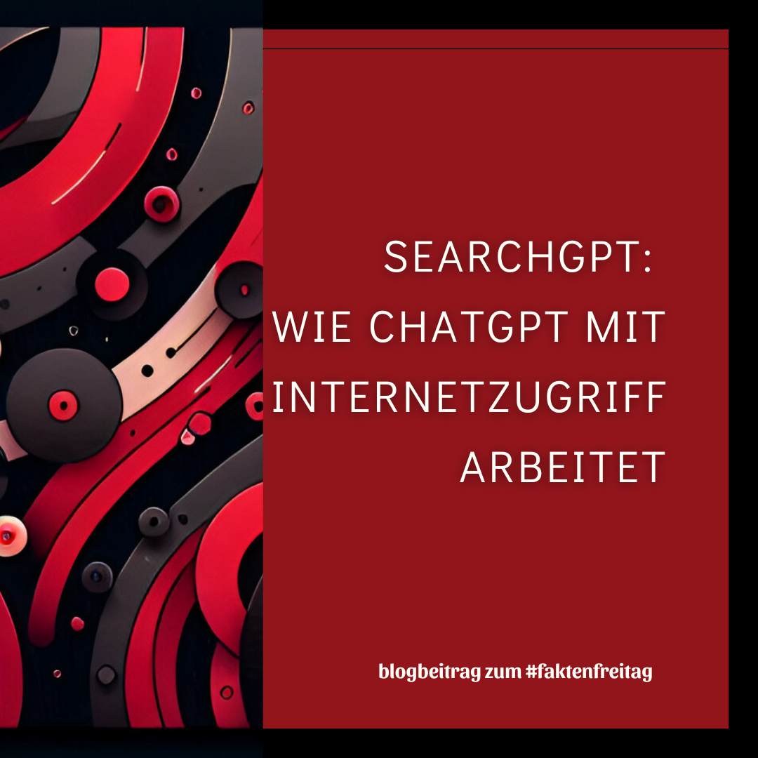 SearchGPT: Wie ChatGPT mit Internetzugriff arbeitet, Grafik mit Kreisen und rot und schwarz Tönen