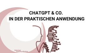 Titelfolie ChatGPT in der praktischen Anwendung T. 1